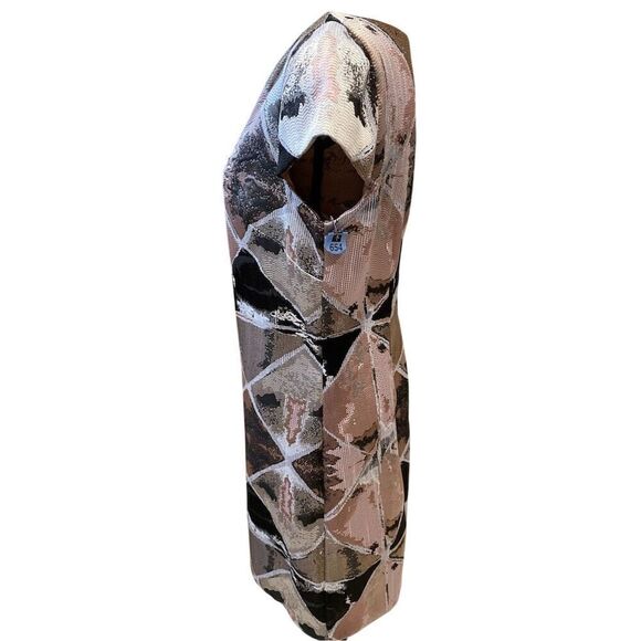 Vince Camuto Women's Geometric Jacquard Sheath Dress Size 12 Multicolor - Picture 4 of 12